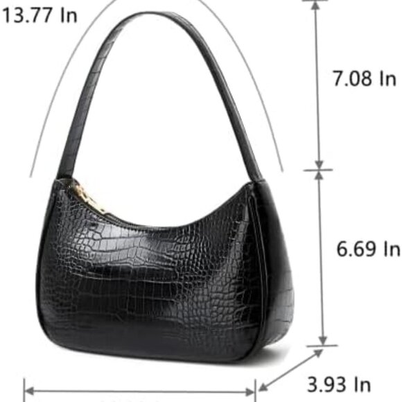 Shoulder Bags for Women, Cute Hobo Tote Handbag Mini Clutch Purse with Zipper Cl - Picture 2 of 7